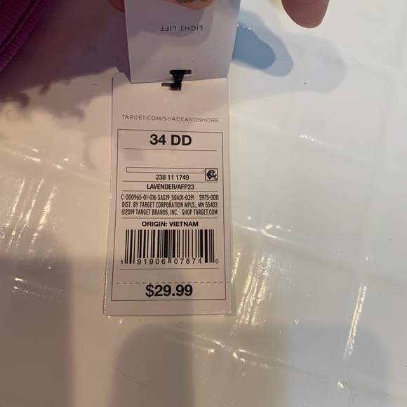 Lavender underwire swimsuit top. 34DD. - Picture 4 of 4